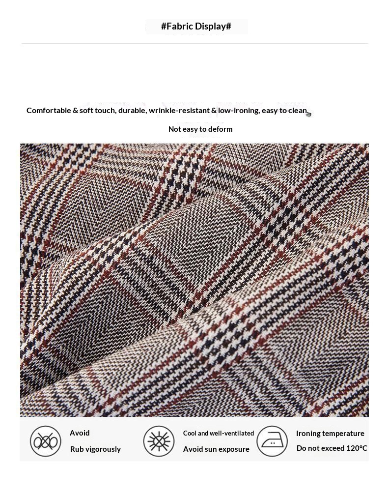 Women's Blazer Jacket Plaid Elegant Korean Style Spring Autumn_voghion.com