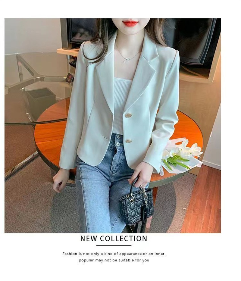 Short Blazer For Women Elegant Lightweight Jacket For Spring_voghion.com