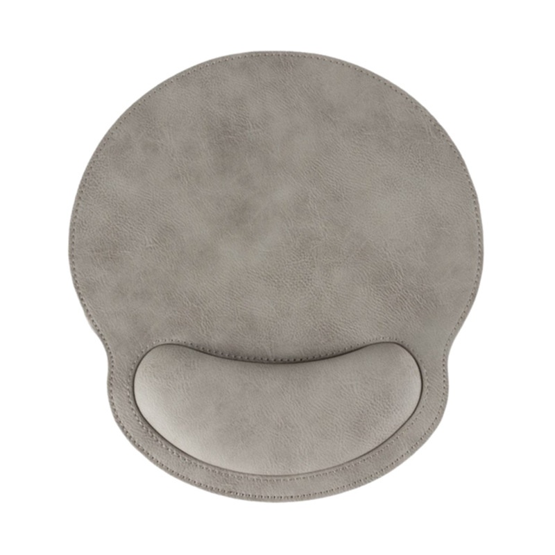 Neue, einfarbige Handgelenkauflage aus Leder, schlichtes Retro-Mauspad für Büro und Business_voghion.com