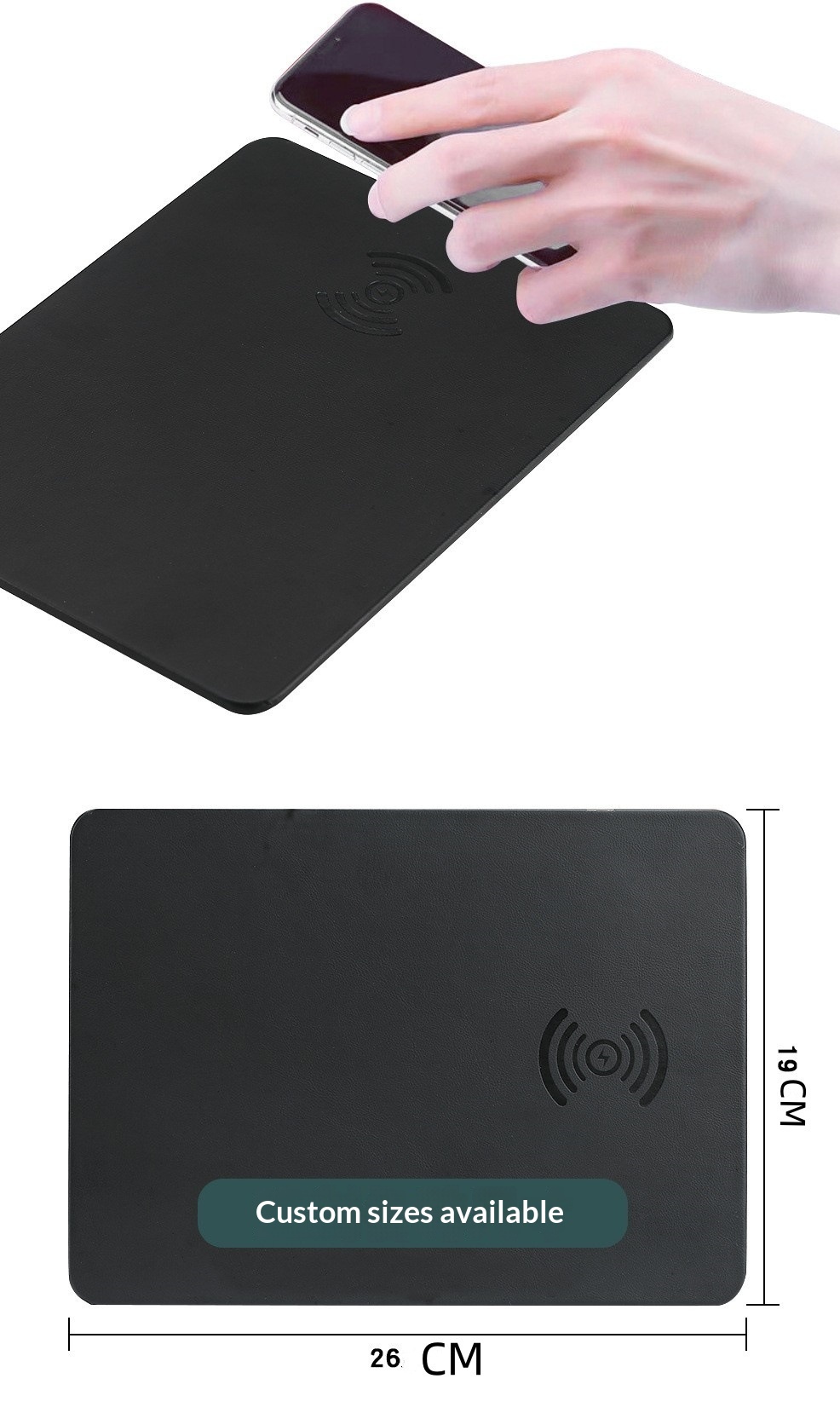 15W Smart Fast Gaming Computer Desk Advertising Wireless Charging Mouse Pad_voghion.com