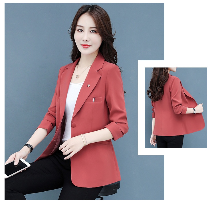 Women's Blazer Elegant Petite Slim Fit Lightweight Jacket Spring_voghion.com