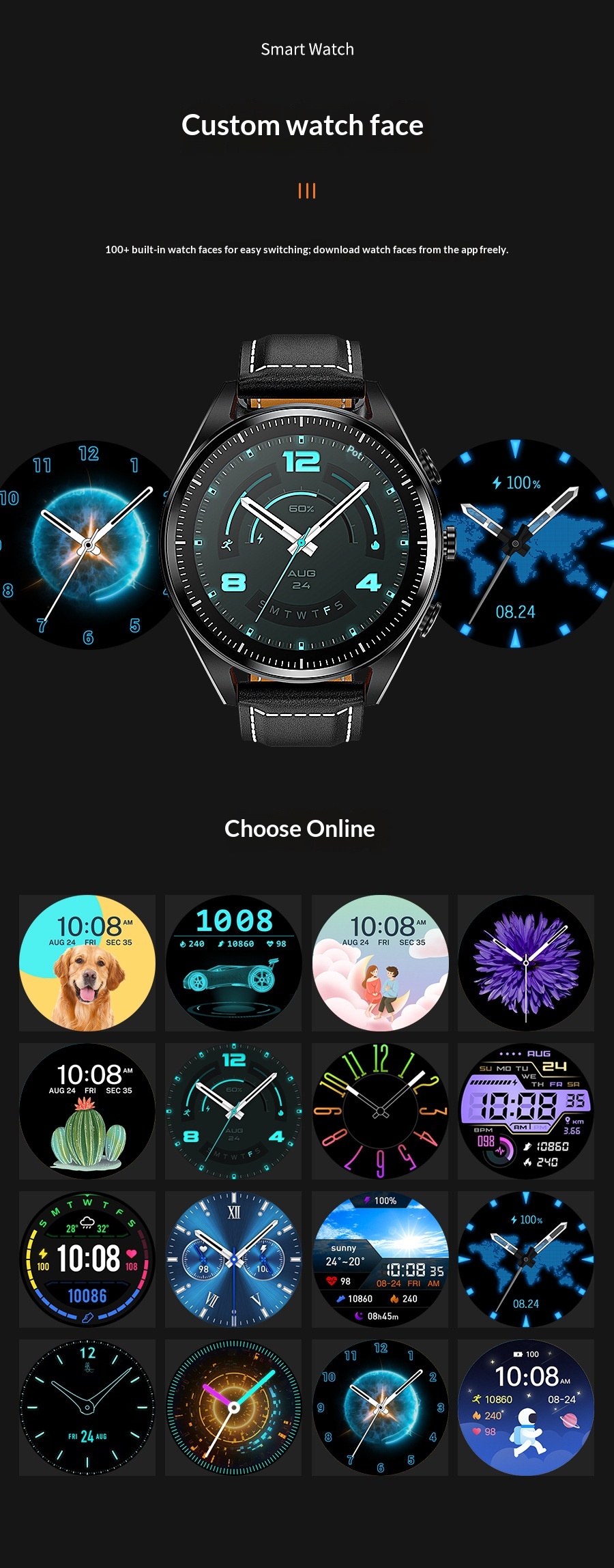 Smartwatch Mit Tws-ohrhörern Herzfrequenz Schlaftracker Nfc Sport_voghion.com