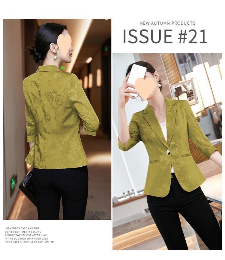 Women's Lightweight Blazer Spring Summer Slim Fit Business Suit_voghion.com