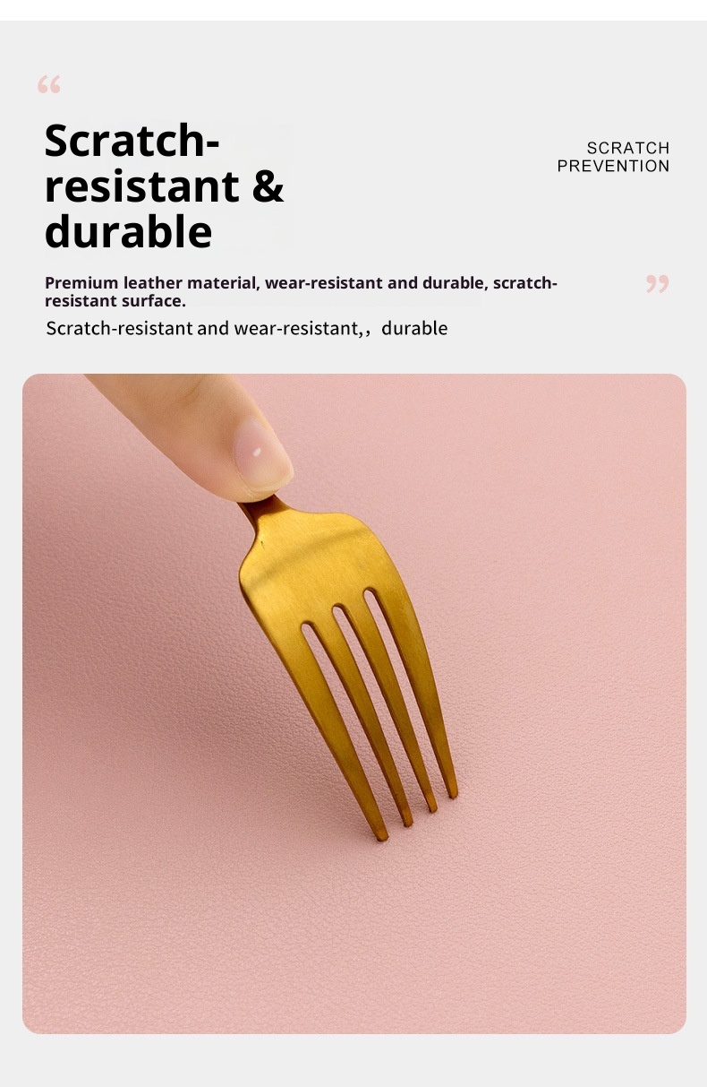 Solid Color Simple Leather Small Size Advertising Computer Laptop Office Gaming Mouse Pad Customizable_voghion.com