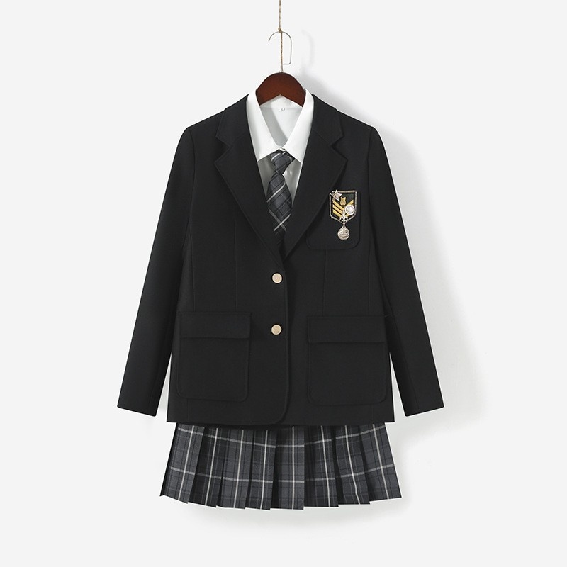 Dames blazer en rok japanse schooluniform stijl set_voghion.com