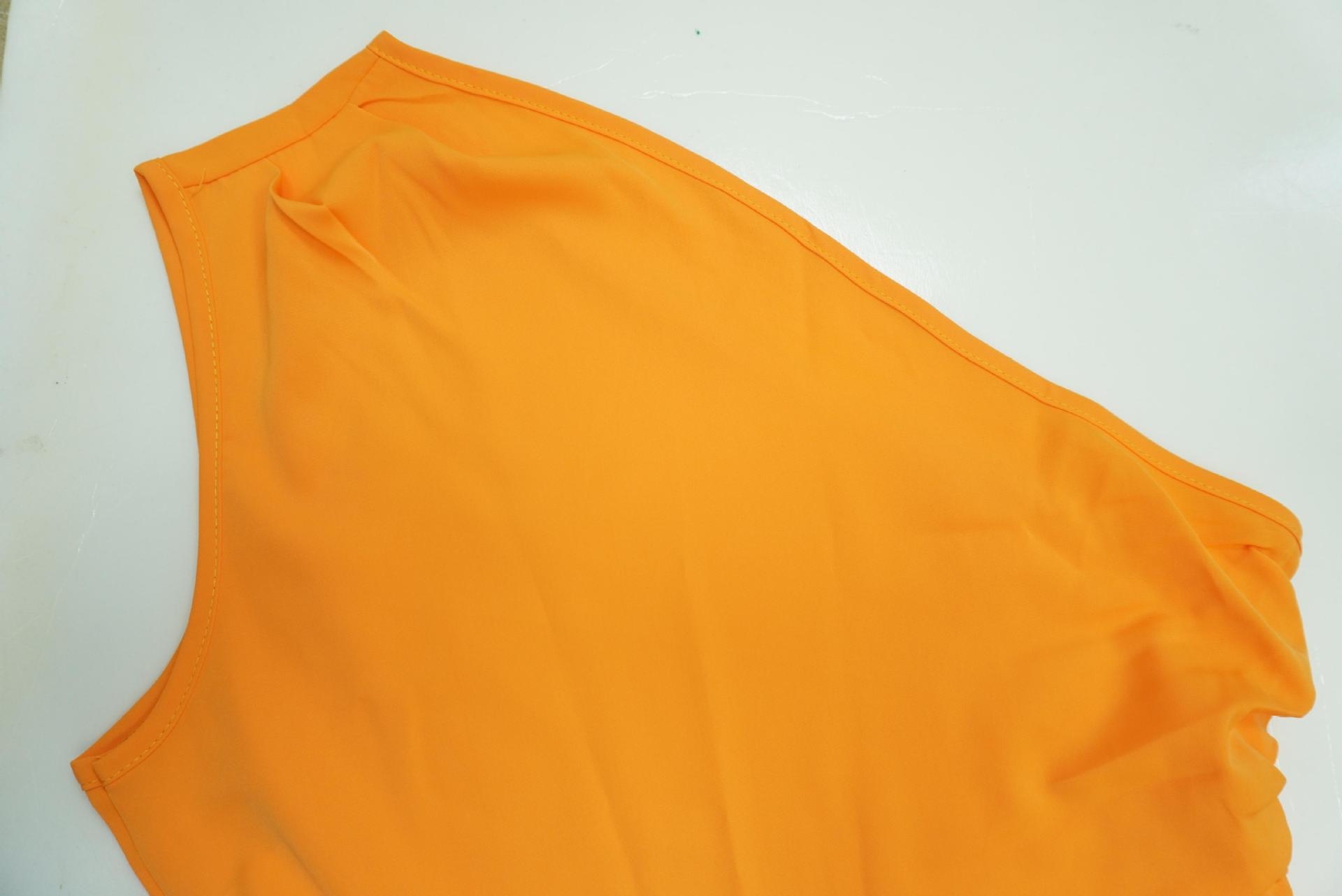 Women's Jumpsuit Solid Colour Waist Cinching Asymmetric Neckline_voghion.com