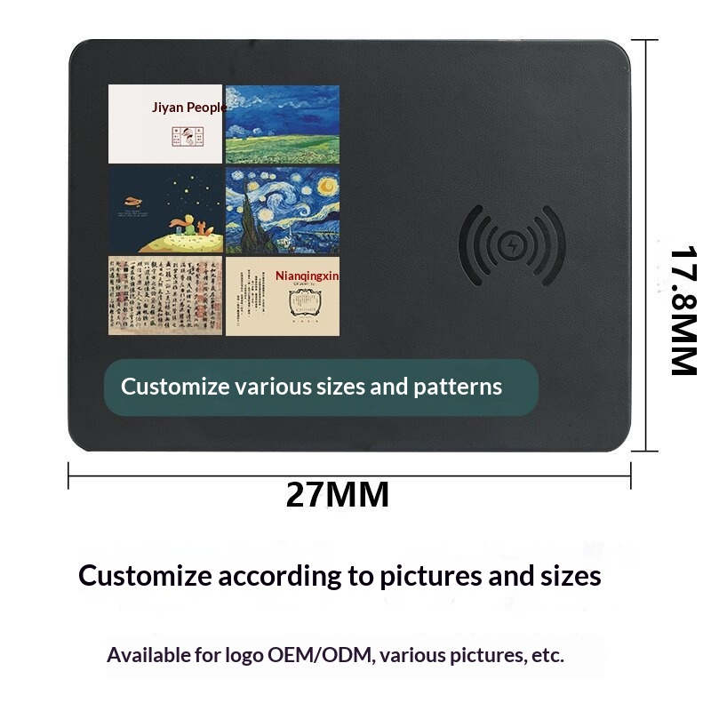 15W Smart Fast Gaming Computer Desk Advertising Wireless Charging Mouse Pad_voghion.com