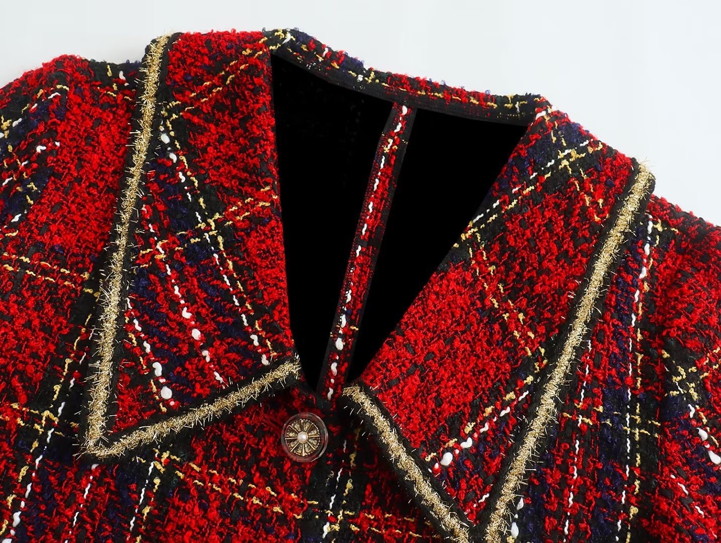 Giacca blazer elegante in tweed da donna per stile primaverile_voghion.com