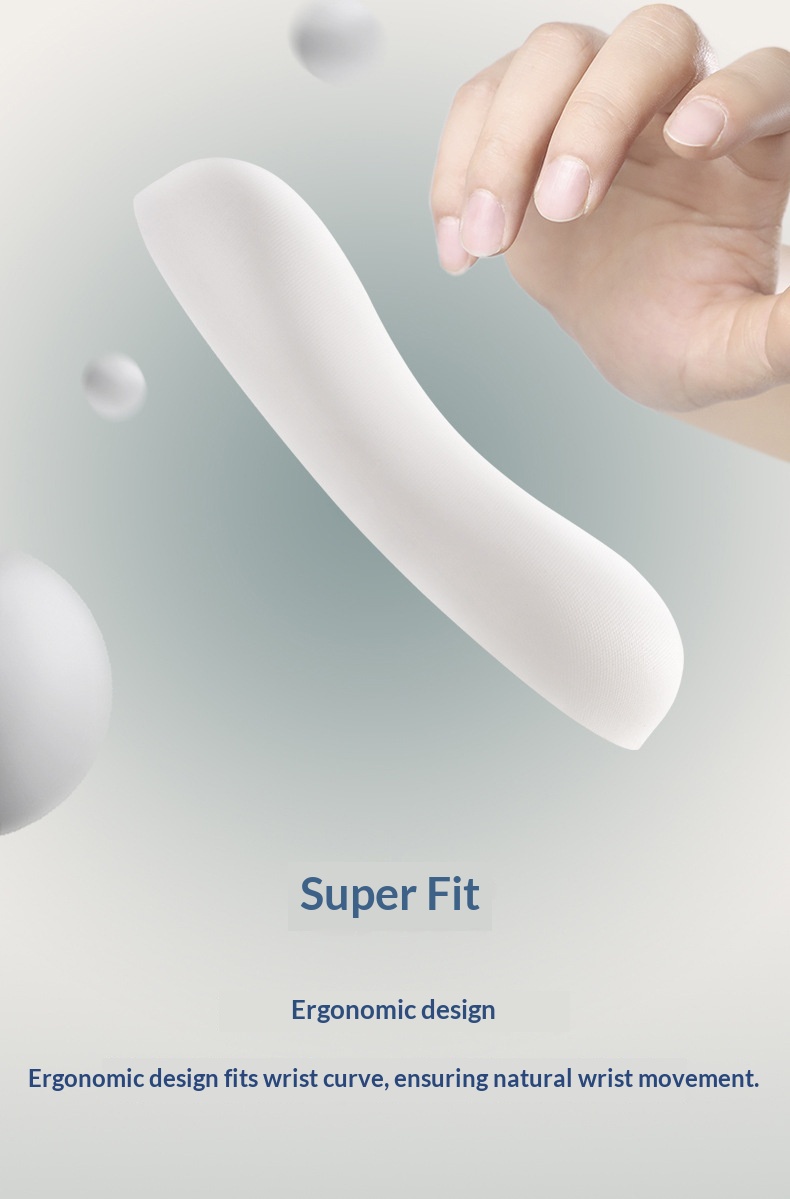 Chat Bubble Silicone Mouse Keyboard Support Palm Rest Wrist Pad White High Aesthetic Solid Color_voghion.com