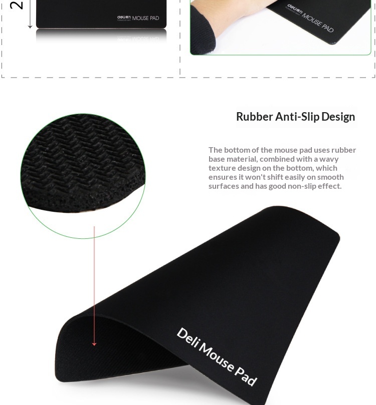 Deli 3692 Non-Slip Office Gaming Computer Rubber Mouse Pad_voghion.com