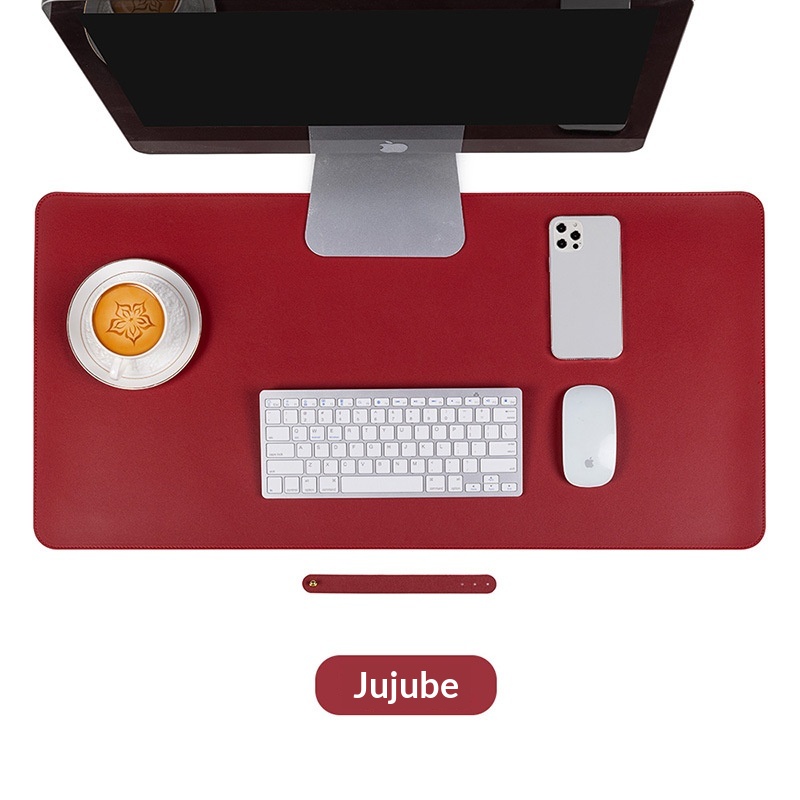 Op voorraad: Extra grote laptop bureaumat, waterdicht, leerpatroon, logo, reclame muismat_voghion.com