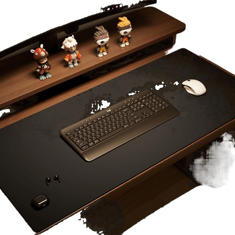 Tapis de souris extra large haut de gamme pour ordinateur de bureau, portable ou de bureau, avec clavier et livres._voghion.com