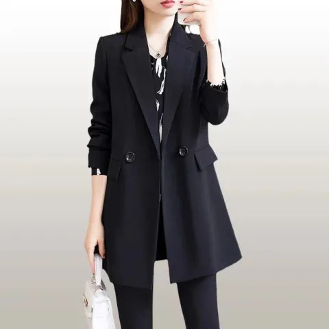 Loose Casual Black Op, Popular Women's Blazer, Sylish Korean Version, Ins Spring And Auumn Jacke, New Mid-lengh_voghion.com