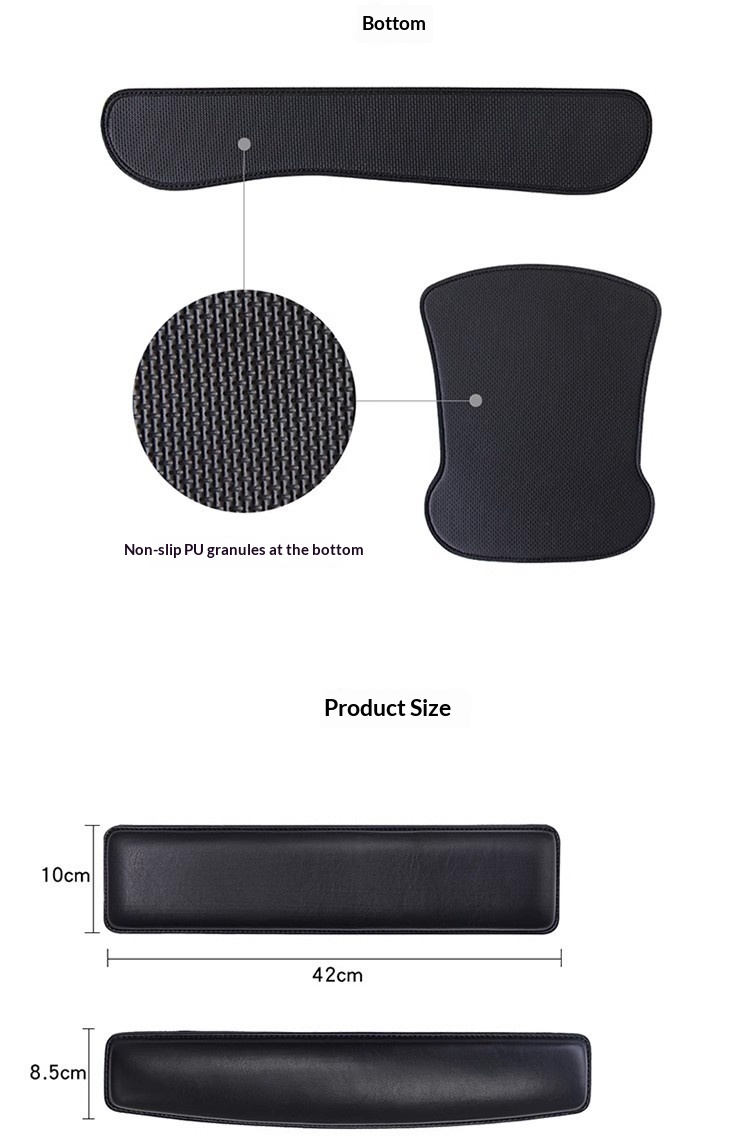 High-End PU Leather Soft Surface Keyboard Rest Computer Wrist Gaming Mouse Pad_voghion.com