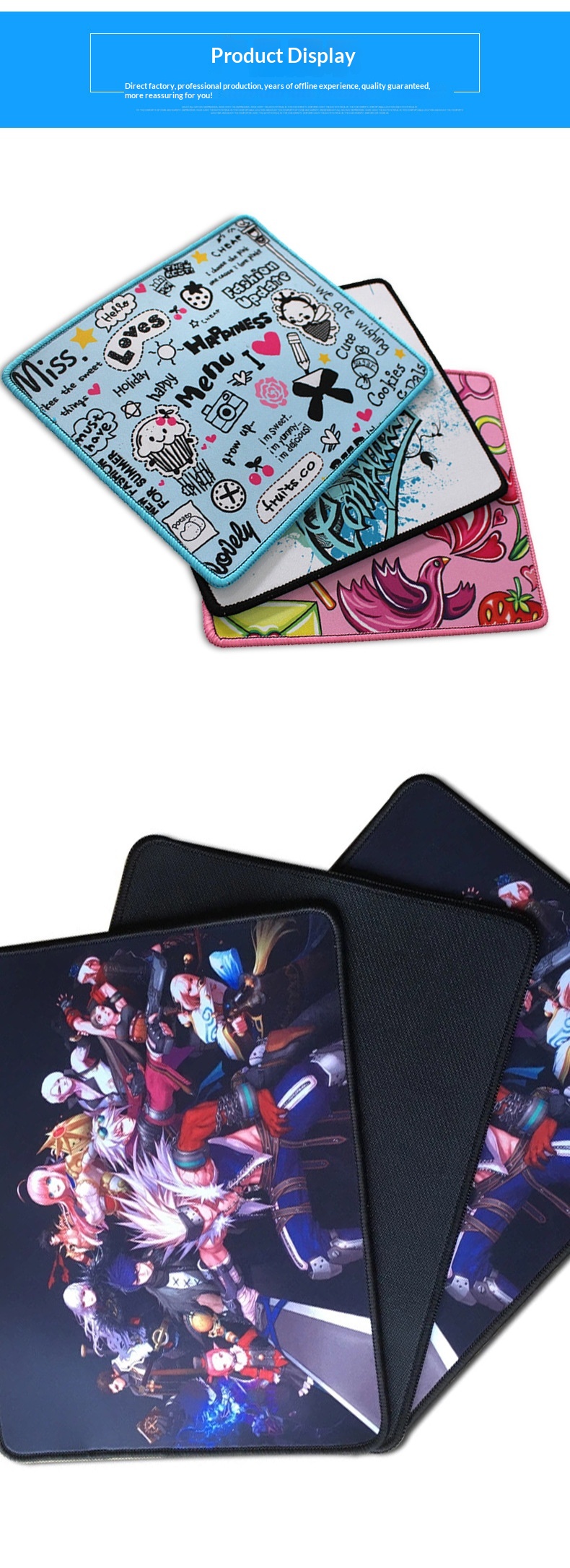 Fun Text And Image Small Creative Computer Thickened Edge Locking Desk Mat Mouse Pad_voghion.com