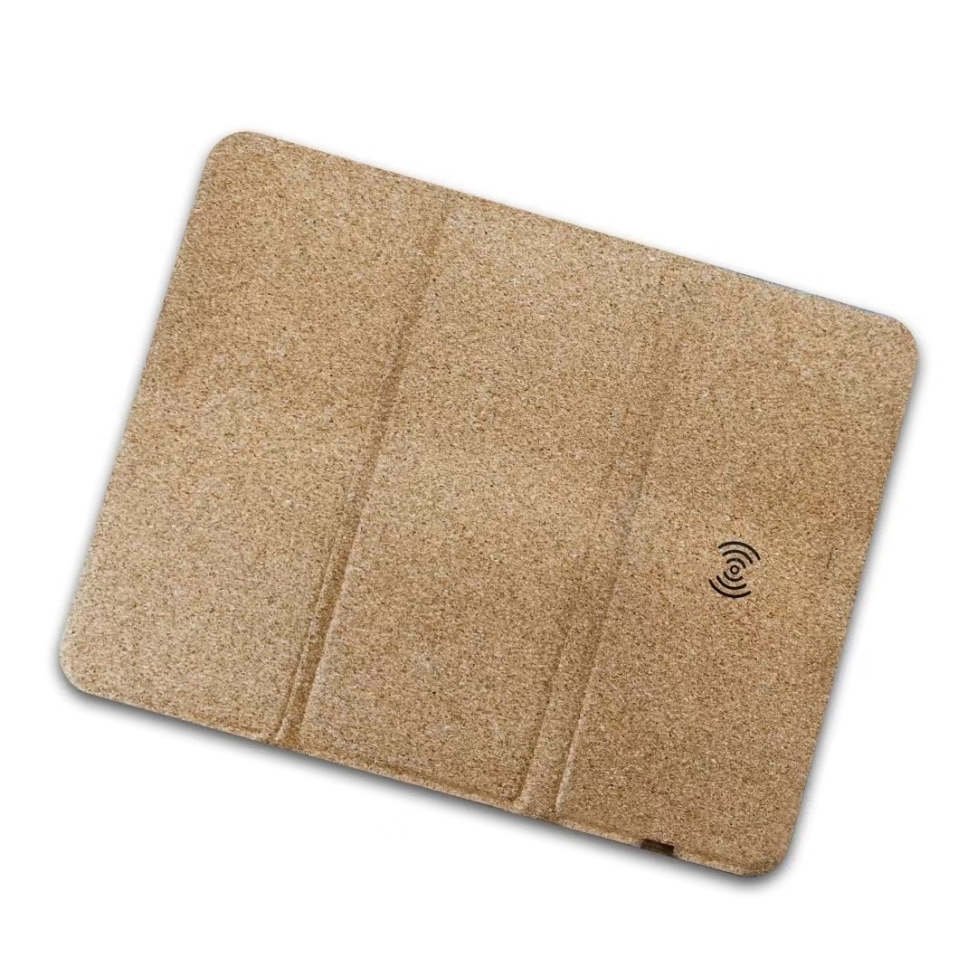 Kabellose, komfortable Mausauflage mit Handschutz, 15-W-Schnellladefunktion, Lederpad, 70 % Rabatt, multifunktionaler Korkständer_voghion.com