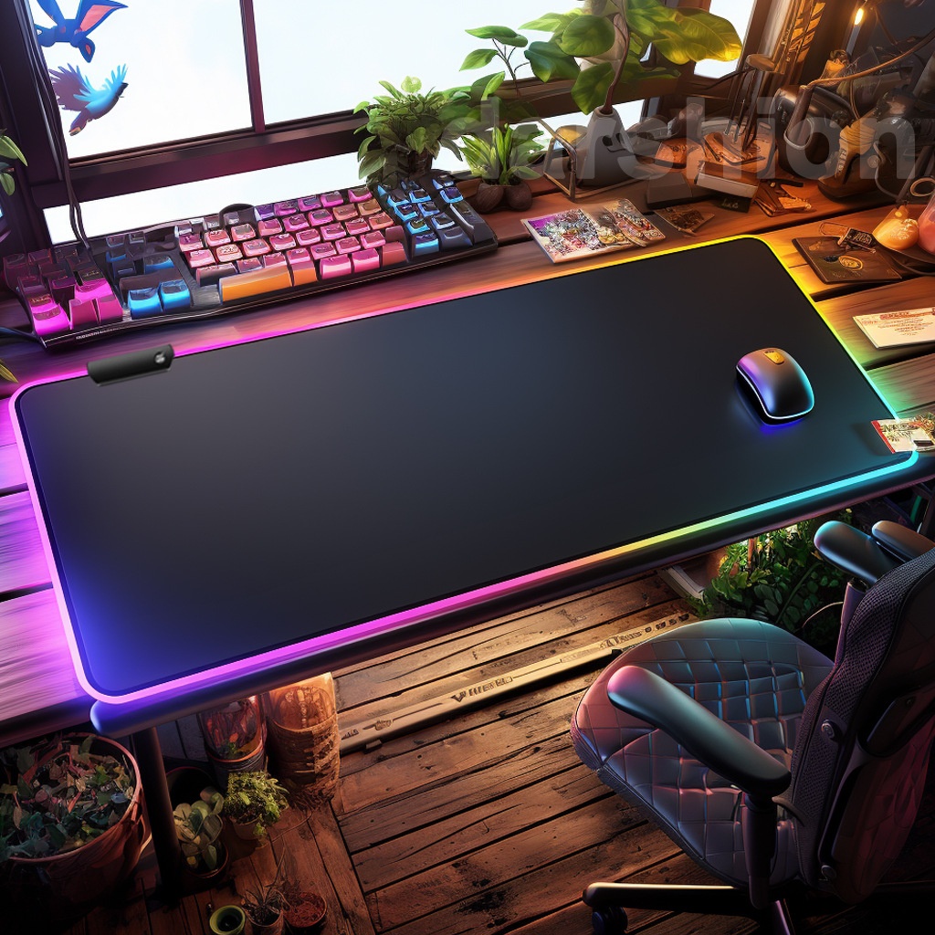Luminous RGB Mouse Pad, Colorful Gaming Large Size Thickened Non-Slip LED Desk Mat, E-Sports Keyboard Pad_voghion.com
