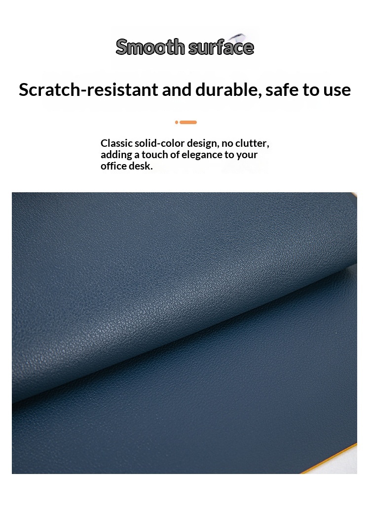 Tappetino per mouse da ufficio/computer quadrato in pelle, piccolo, bifacciale, semplice, portatile, per studenti, scrivania, gaming_voghion.com