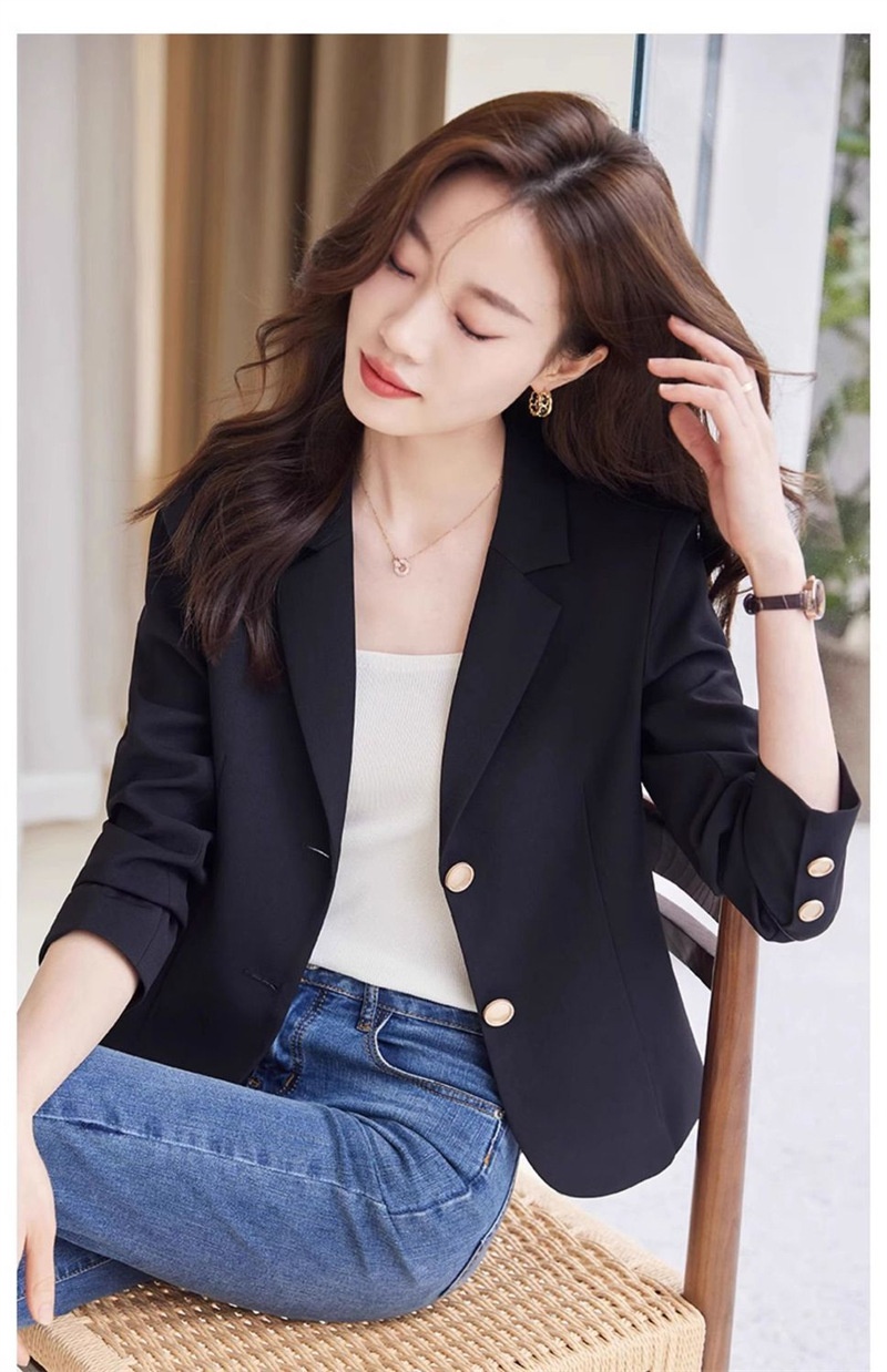 Short Blazer For Women Elegant Lightweight Jacket For Spring_voghion.com