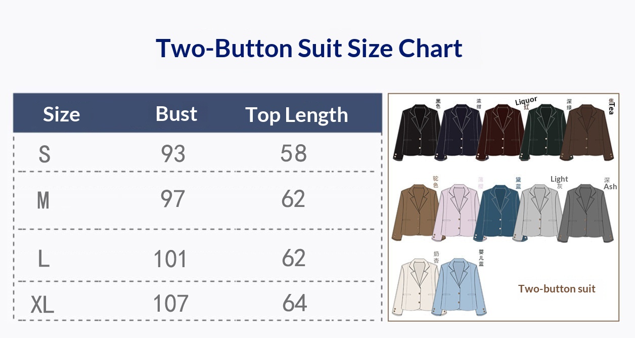 Elegant Women's Blazer V-neck Two-button Lightweight Jacket_voghion.com