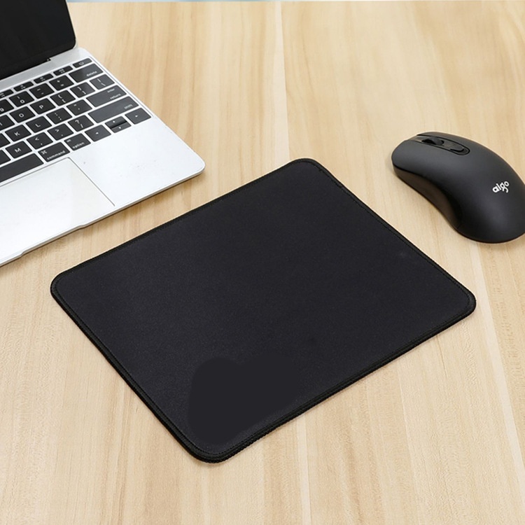 Gaming Small Size Non-Slip Lock Edge Full Black Keyboard Cloth Office Home Solid Color Desk Mat Mouse Pad Customization_voghion.com