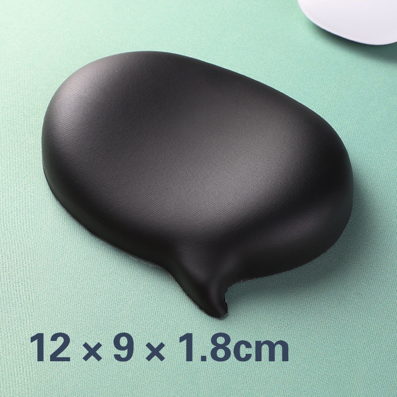 Chat Bubble Silicone Mouse Keyboard Support Palm Rest Wrist Pad White High Aesthetic Solid Color_voghion.com