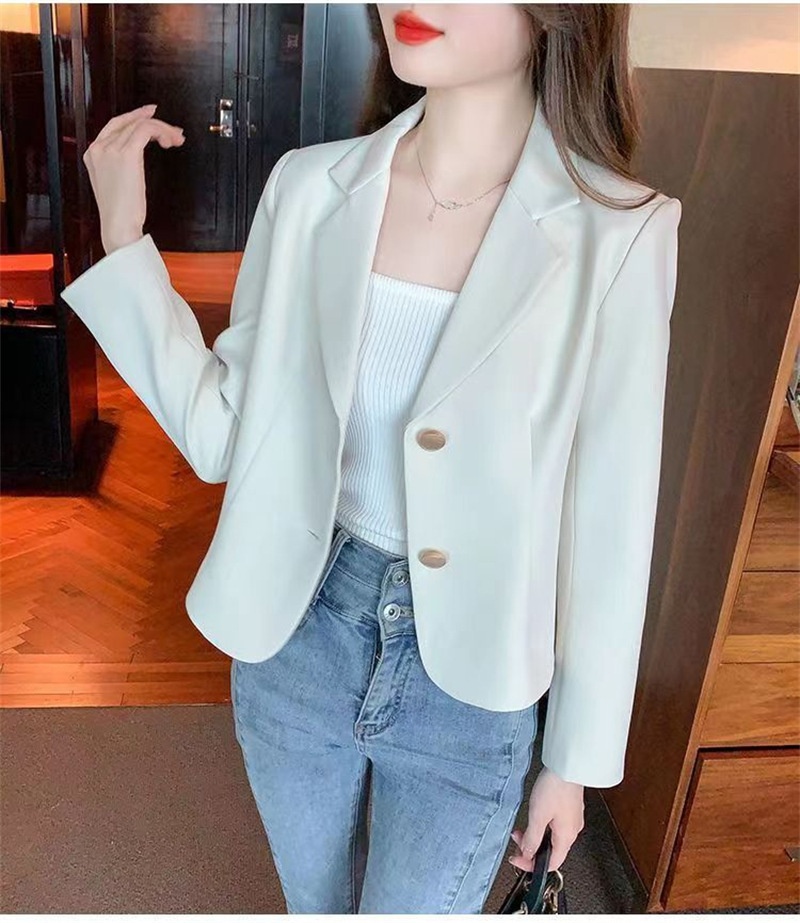 Short Blazer For Women Elegant Lightweight Jacket For Spring_voghion.com