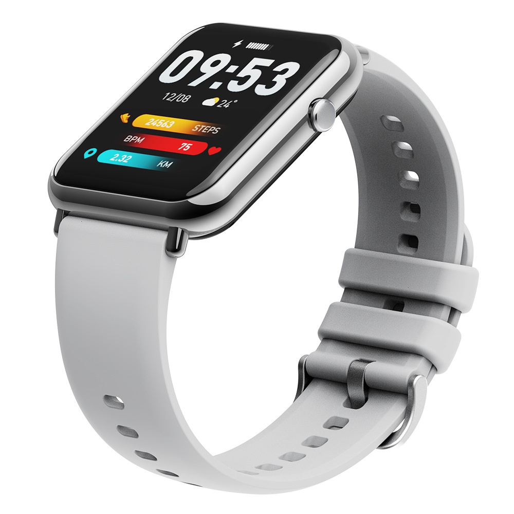 Q19 Smartwatch, Metallmodell, quadratisch, Herzfrequenz- und Schlafüberwachung, IP68 wasserdicht, Touchscreen, lange Akkulaufzeit_voghion.com