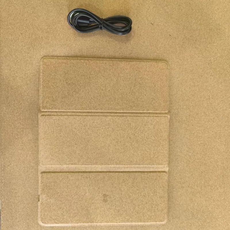 Kabellose, komfortable Mausauflage mit Handschutz, 15-W-Schnellladefunktion, Lederpad, 70 % Rabatt, multifunktionaler Korkständer_voghion.com