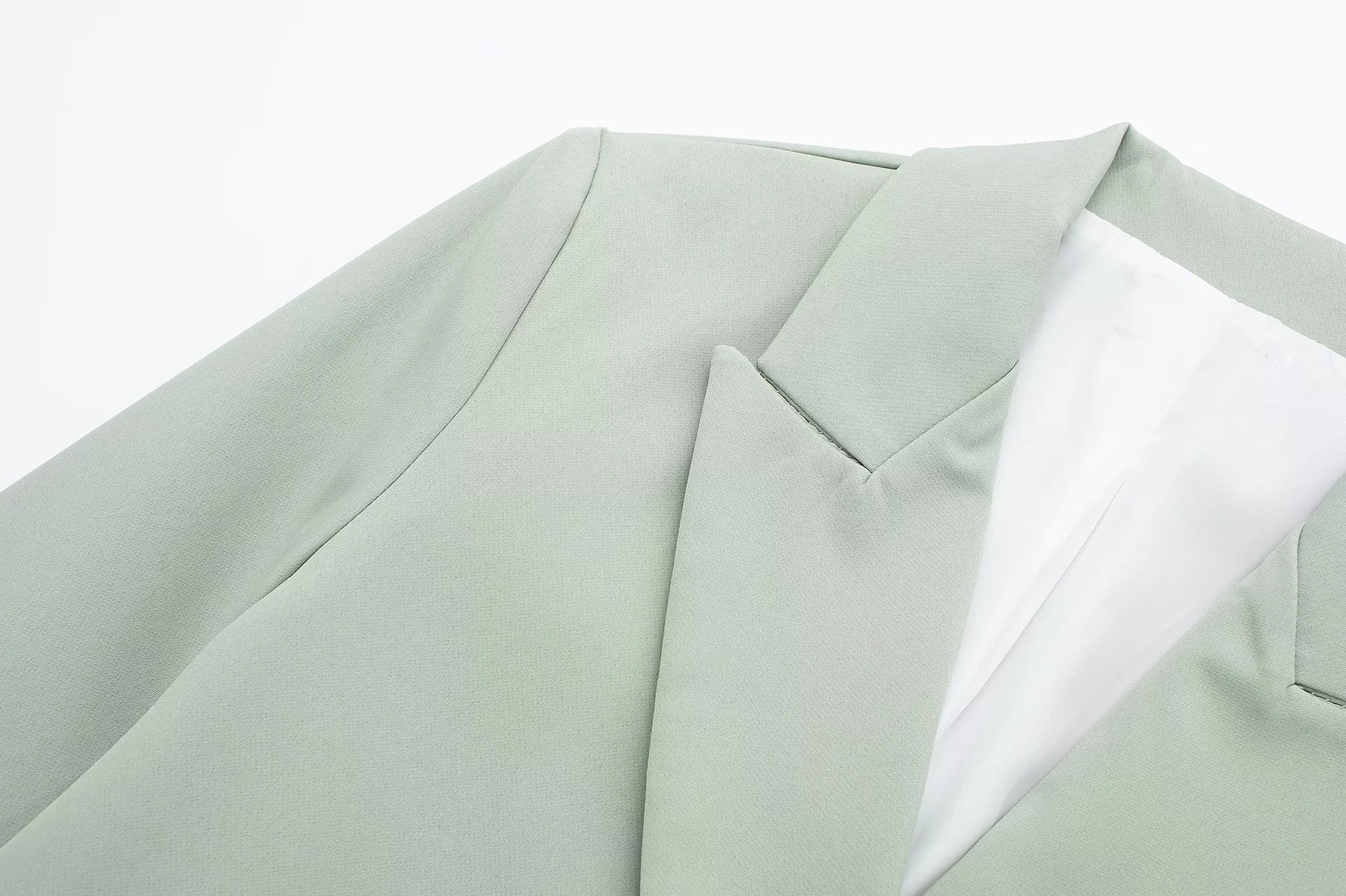 Women's Double-breasted Blazer Loose-fitting Mid-length Coat_voghion.com