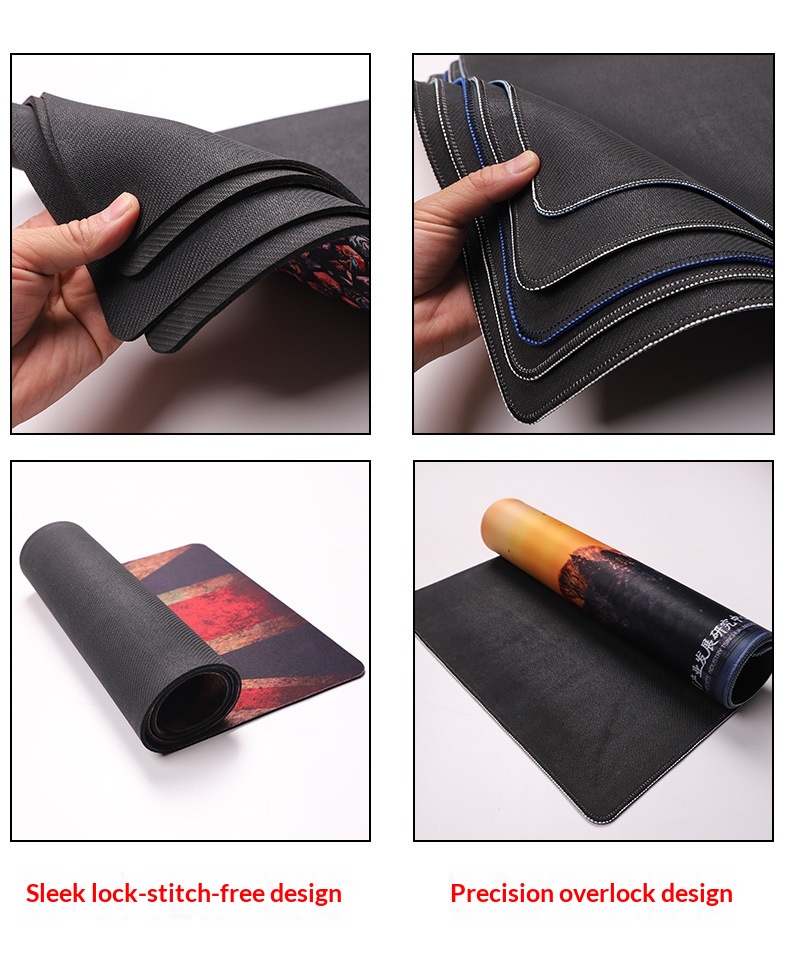 Tapis de souris 3D publicitaire pour jeux vidéo, tapis en caoutchouc cousu avec précision, personnalisable_voghion.com