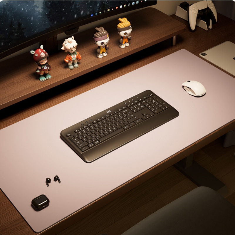 Tapis de souris extra large haut de gamme pour ordinateur de bureau, portable ou de bureau, avec clavier et livres._voghion.com