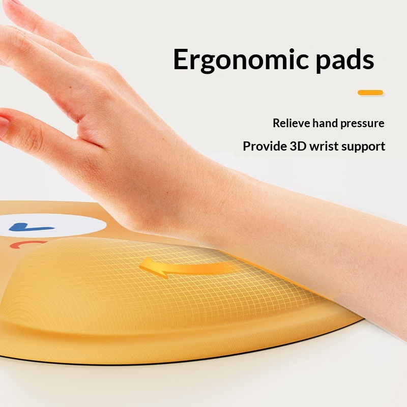 Simpatico poggiapolsi in silicone per computer da ufficio, laptop e tastiera._voghion.com