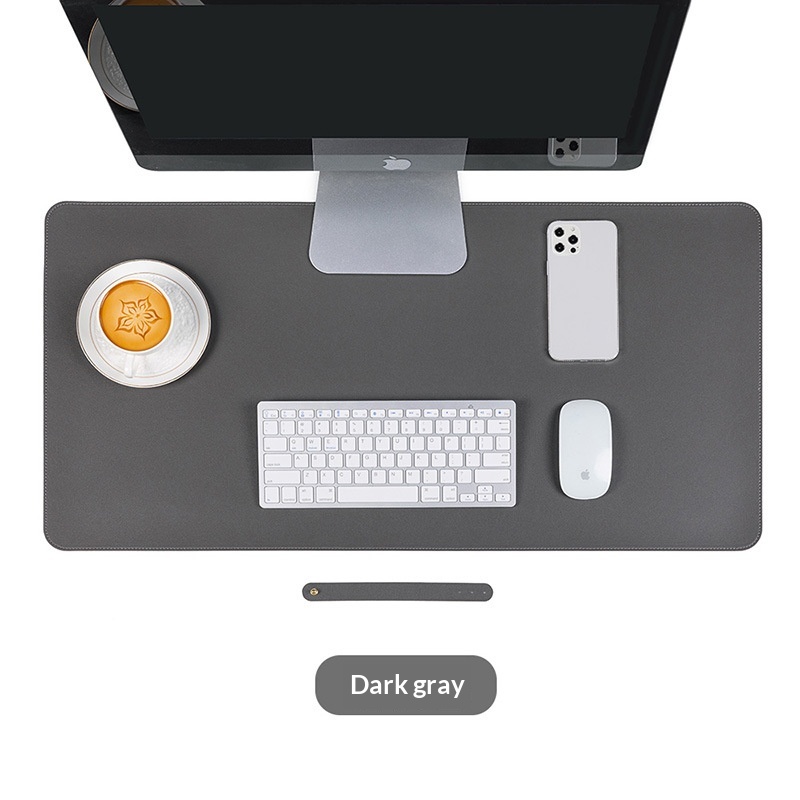 Tapis de souris extra large pour ordinateur portable, imperméable, à motif cuir avec logo publicitaire, disponible en stock._voghion.com