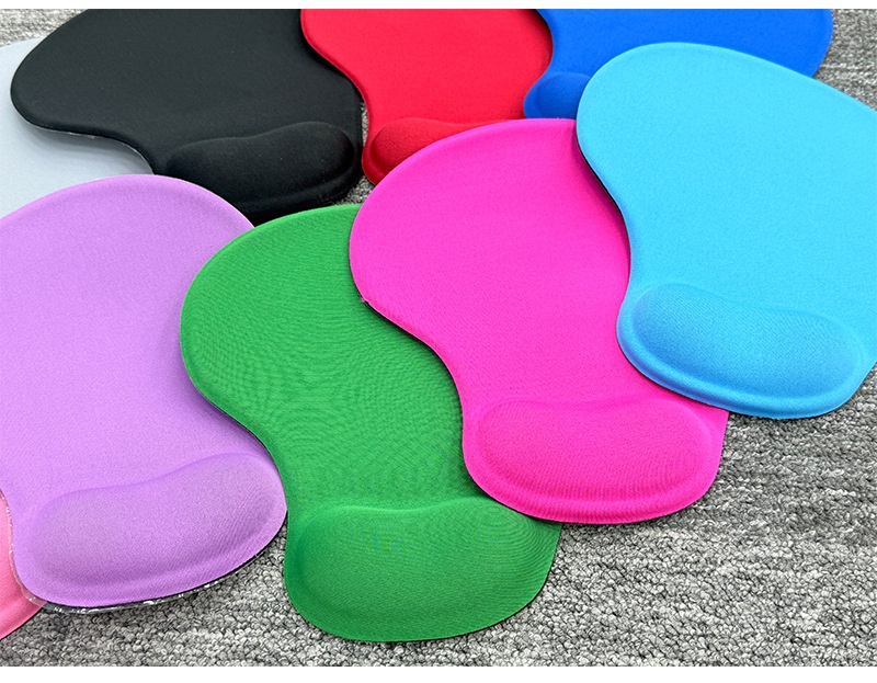 Repose-poignet de souris antidérapant en silicone pour bureau, jeu et bureau, couleur unie_voghion.com