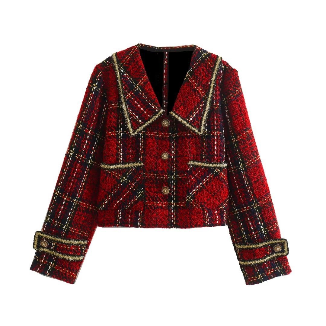 Giacca blazer elegante in tweed da donna per stile primaverile_voghion.com