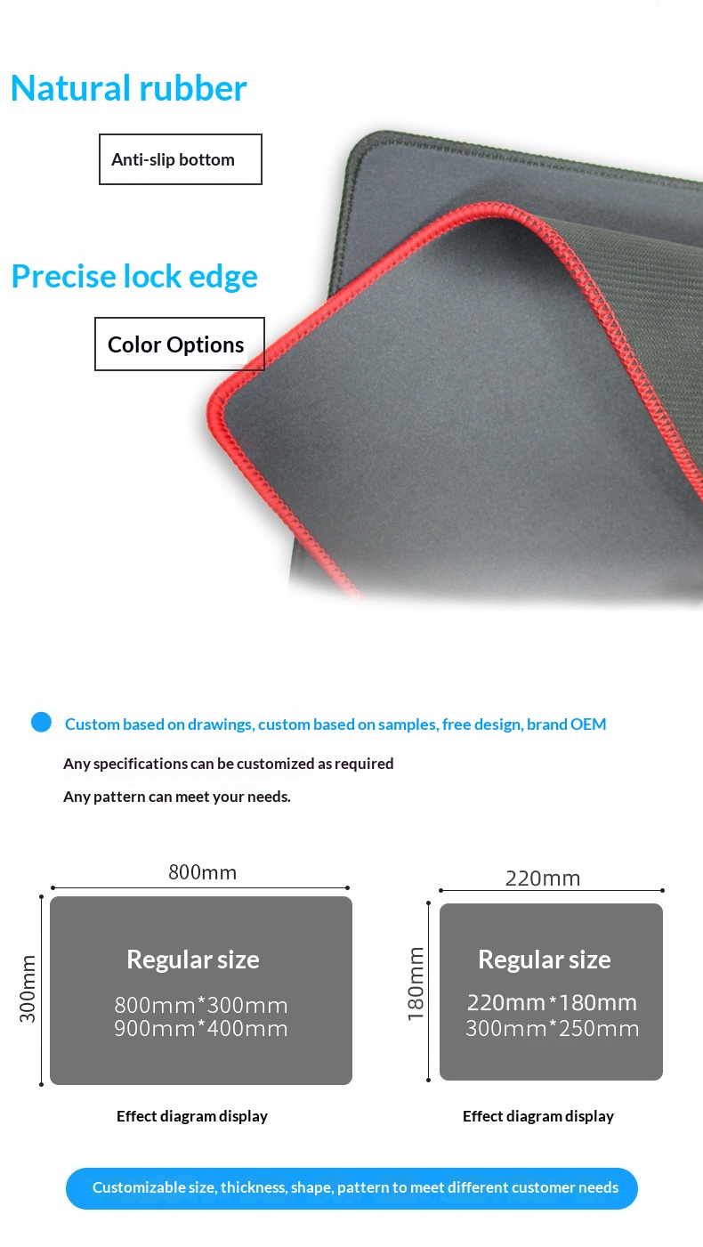 Fun Text And Image Small Creative Computer Thickened Edge Locking Desk Mat Mouse Pad_voghion.com