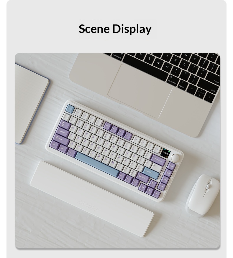 PIWIJOY 75% Layout Keyboard Wrist Rest Mouse Pad Leather Waterproof Soft Comfortable 104 Keys_voghion.com