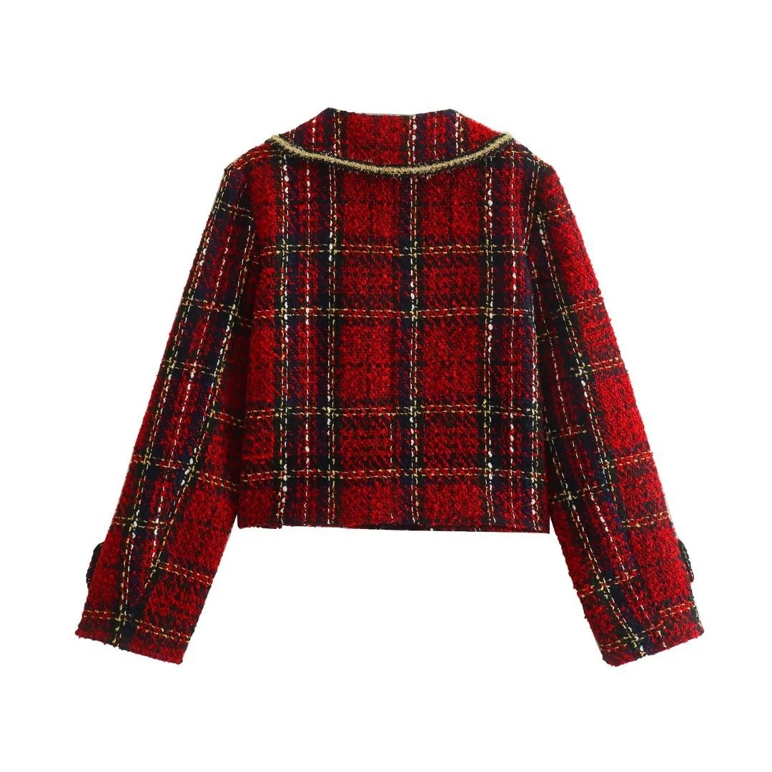 Giacca blazer elegante in tweed da donna per stile primaverile_voghion.com