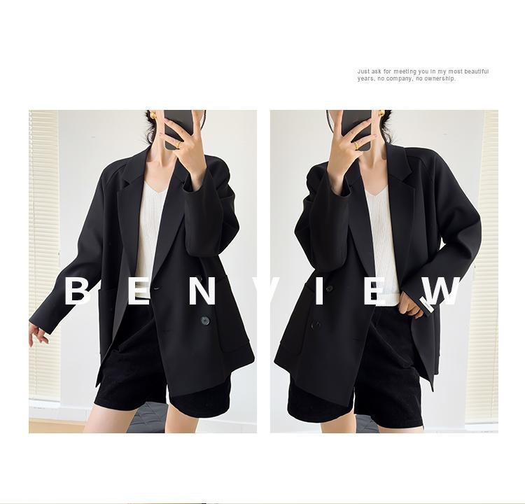 Blazer femme ample décontracté avec couleurs contrastées_voghion.com