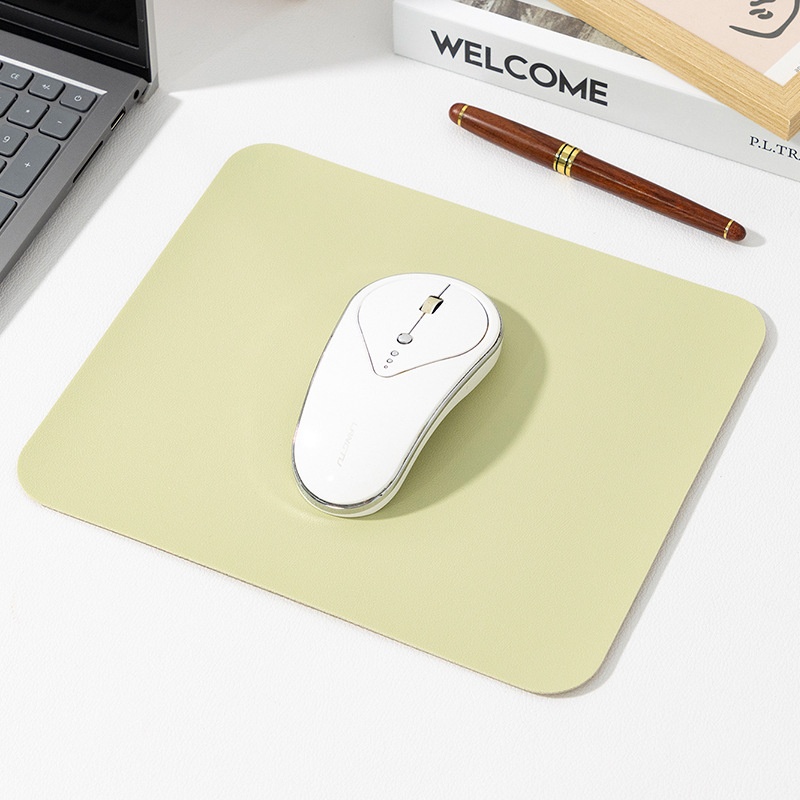 Solid Color Simple Leather Small Size Advertising Computer Laptop Office Gaming Mouse Pad Customizable_voghion.com