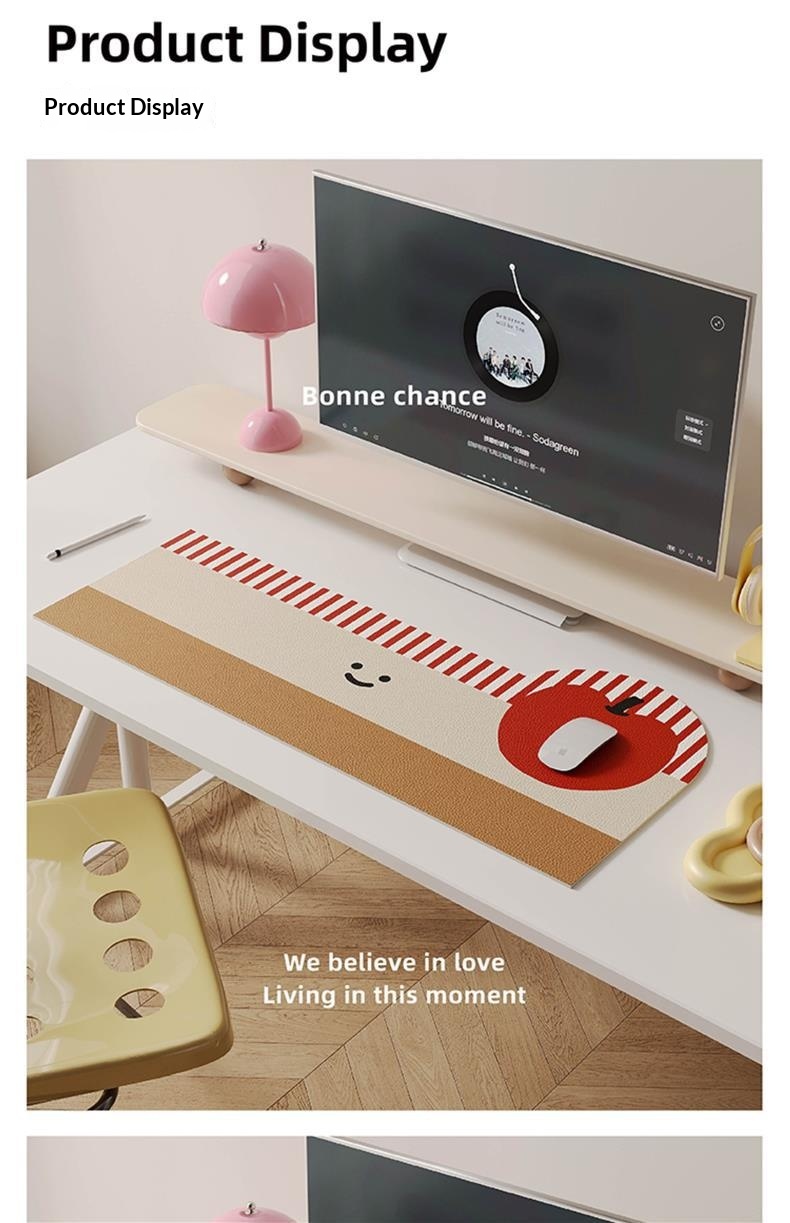 Tappetino per mouse extra-large dallo stile creativo e non convenzionale, ideale per studenti, ufficio, ufficio, scrivania, impermeabile, antimacchia e lavabile._voghion.com