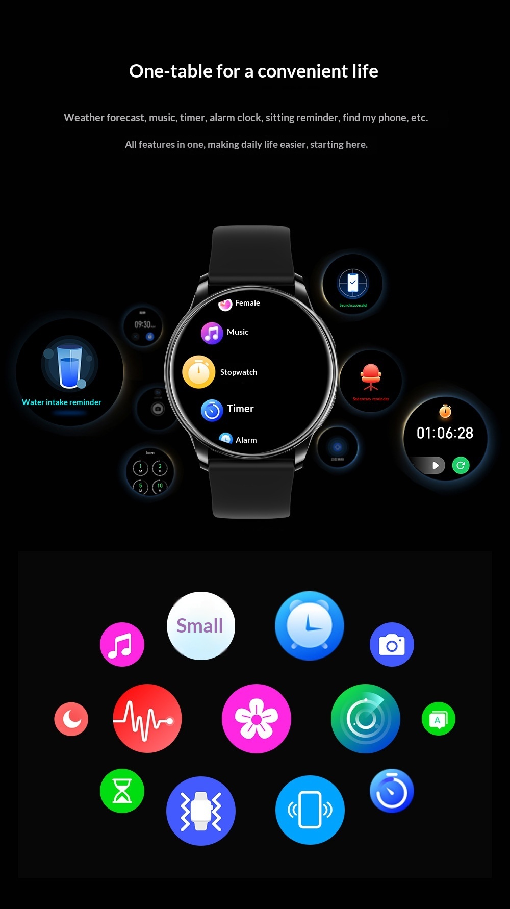 Smart Watch With Heart Rate And Blood Oxygen Monitoring_voghion.com