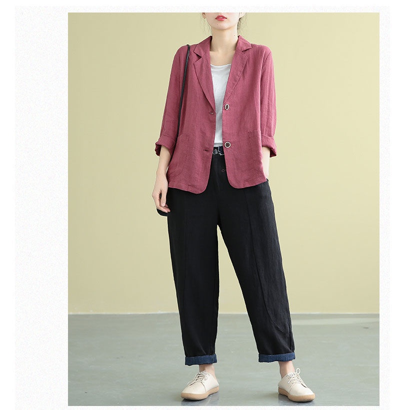 Women's Lightweight Linen Blazer For Elegant Summer Occasions_voghion.com