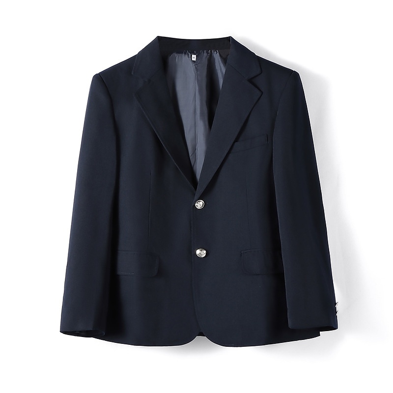 Unisex Japanese College Jacket Solid Color Long Sleeved Coat_voghion.com