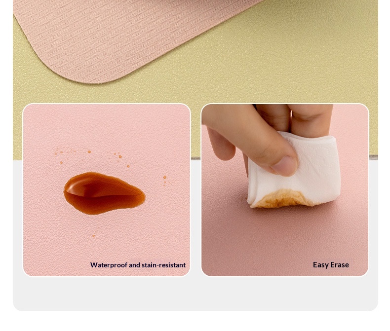 Solid Color Simple Leather Small Size Advertising Computer Laptop Office Gaming Mouse Pad Customizable_voghion.com