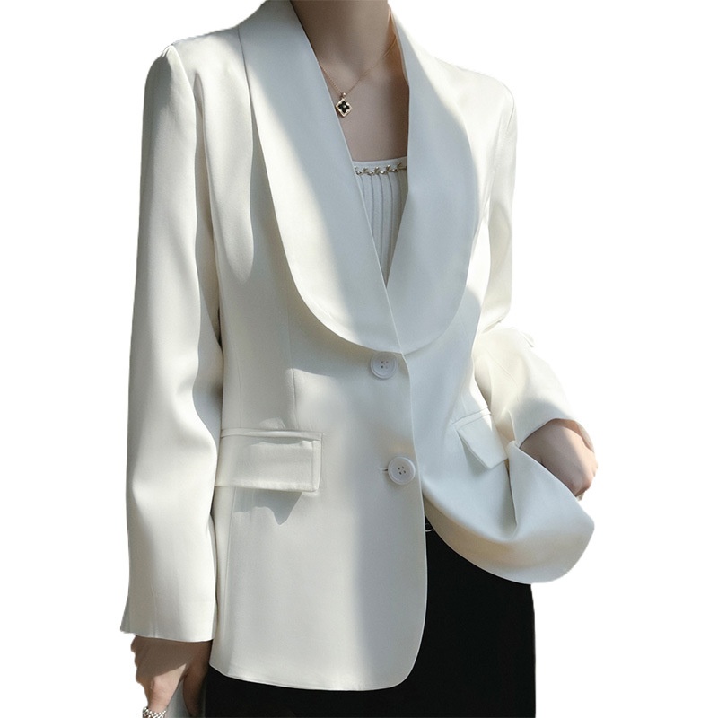 Spring Summer New Satin Elegant Blazer, High-grade Acetate Top, Loose And Fashionable Casual Thin Suit, Versatile_voghion.com
