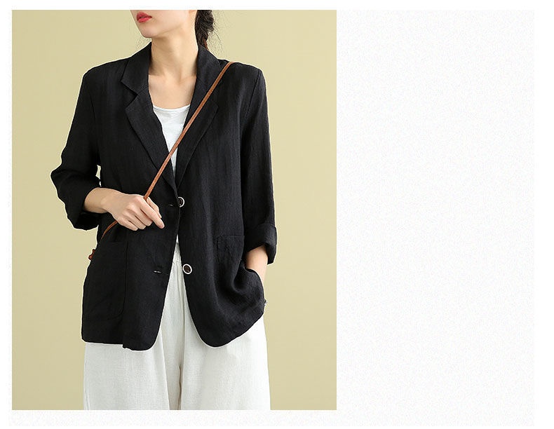 Women's Lightweight Linen Blazer For Elegant Summer Occasions_voghion.com