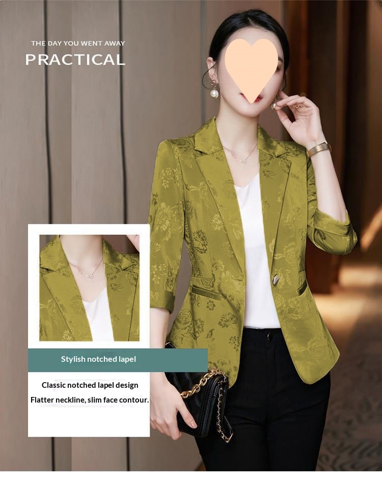 Women's Lightweight Blazer Spring Summer Slim Fit Business Suit_voghion.com