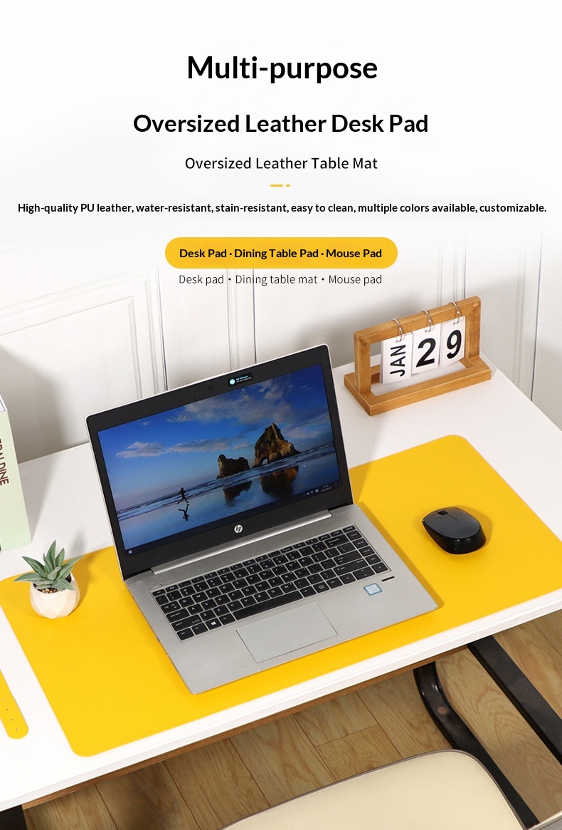 Dirty-resistant Leather Mouse Extra-large Computer Waterproof Writing Desk Table Gaming Keyboard Pad_voghion.com